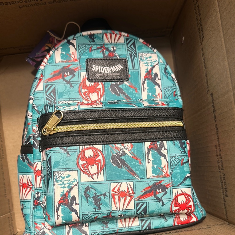 Loungefly Black and Teal Backpack